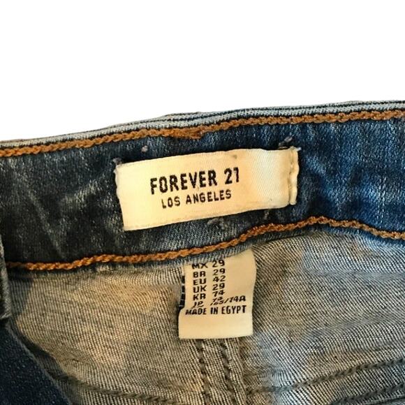 Forever 21 Blue Jeans Womans Sz 6 - Picture 4 of 4